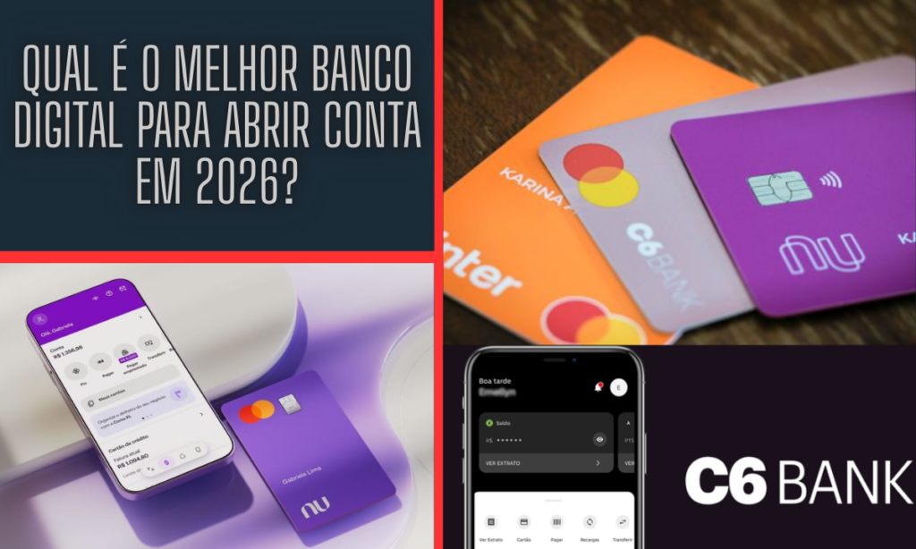 Qual é o melhor banco digital para abrir conta em 2026? Comparativo completo de taxas, rendimento e benefícios 2 Qual é o melhor banco digital para abrir conta em 2026